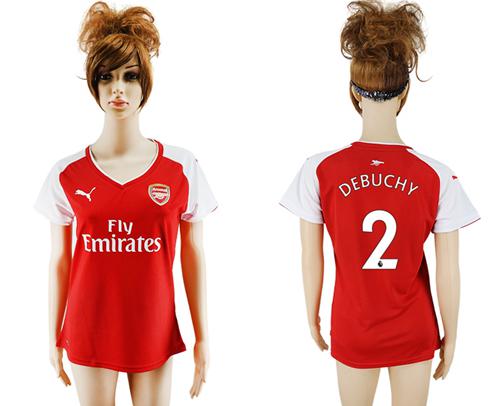 Women's Arsenal #2 Debuchy Home Soccer Club Jersey